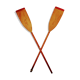Pair of old wooden oars