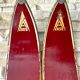 Paire de ski vintage en bois