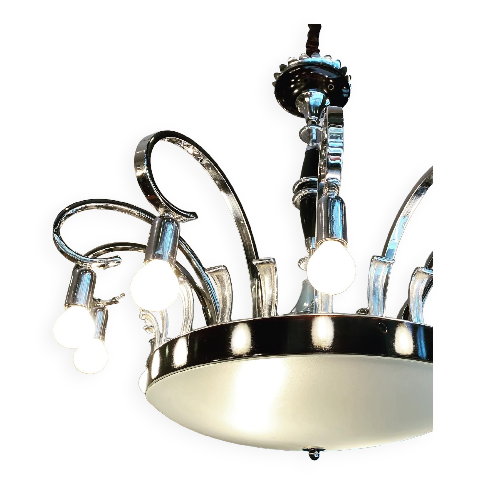 Pair of Art Deco Chandeliers