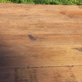 Brutalist farmhouse table Antique wooden workshop table 200cm