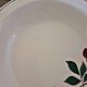 Plat rond creux Choisy Le Roi HBC modèle Vernon motif de roses