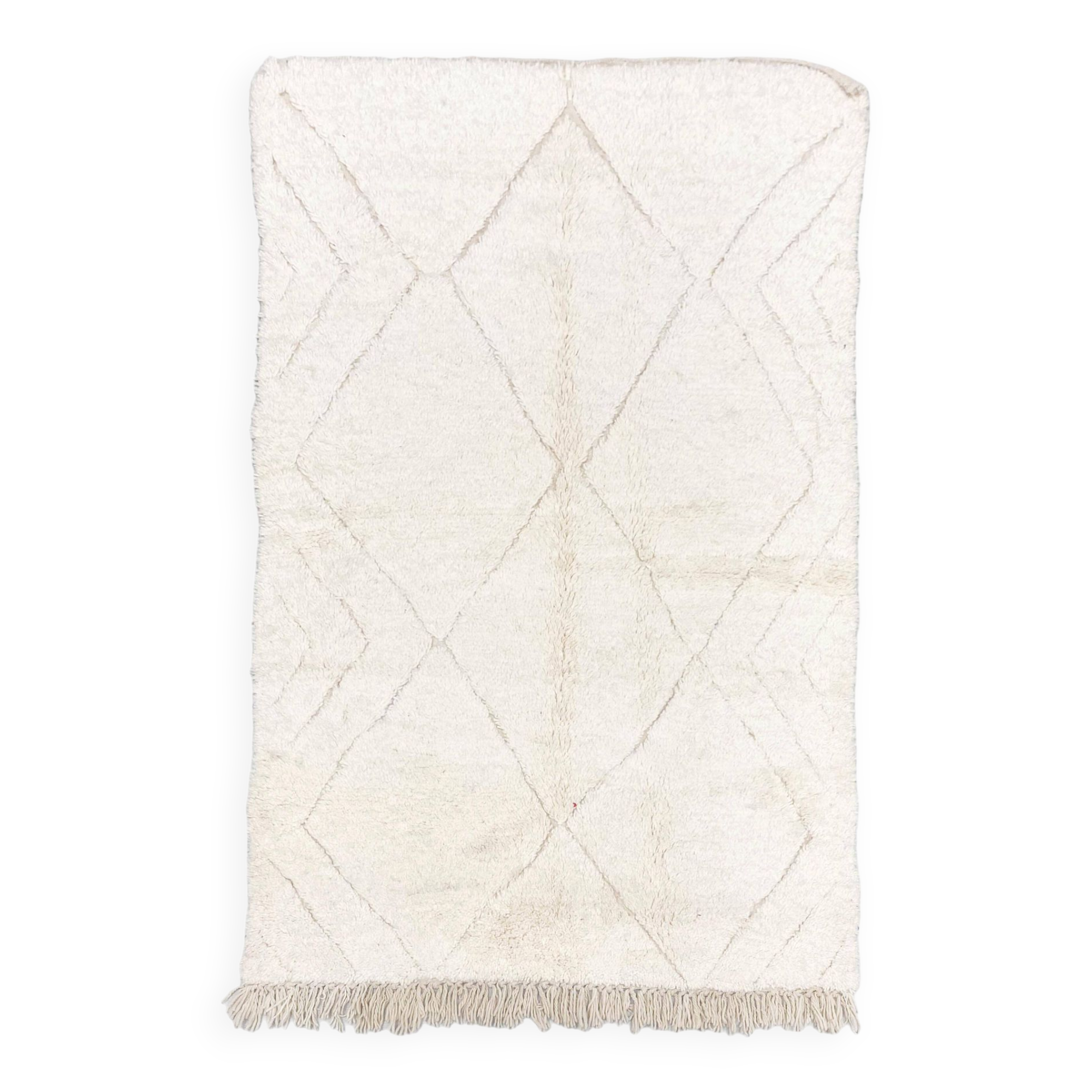 Beni Ouarain Moroccan Berber rug with engraved diamonds 2.22x1.35m