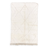 Tapis berbère marocain Beni Ouarain à losanges gravés 2,22x1,35m