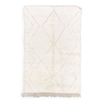 Tapis berbère marocain Beni Ouarain à losanges gravés 2,22x1,35m