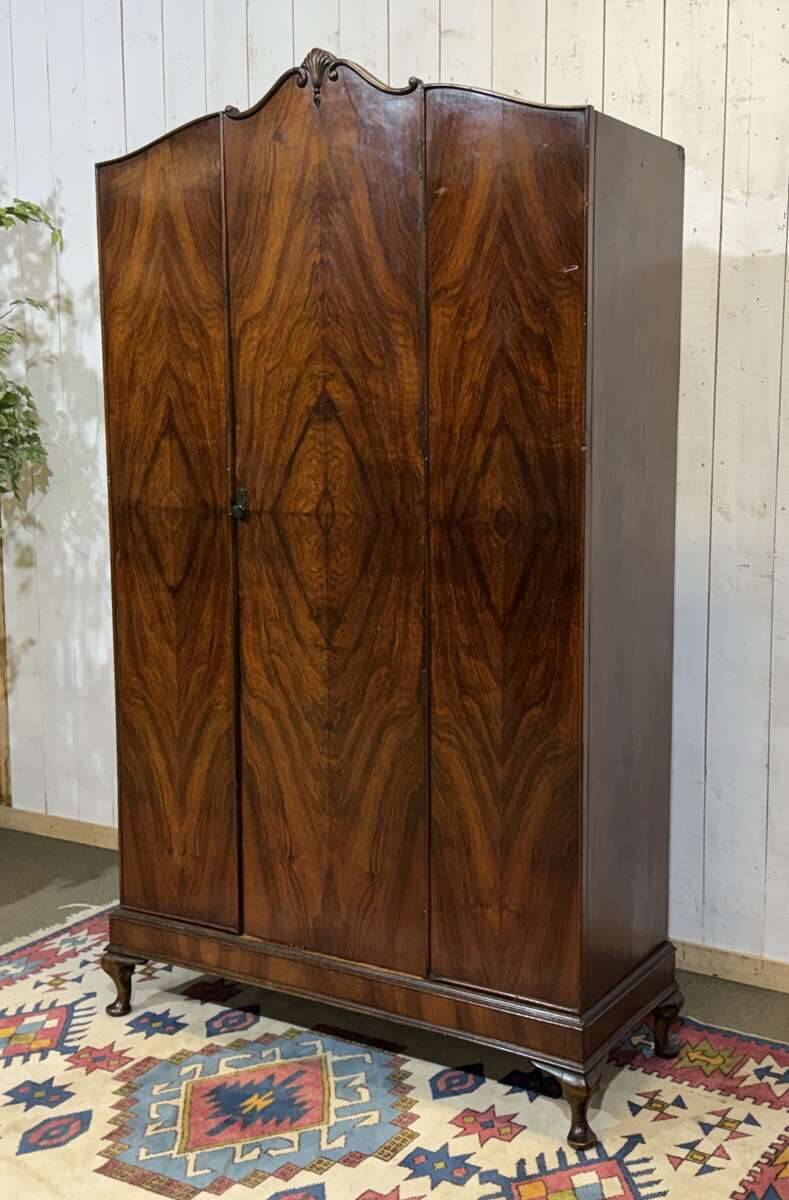 English wardrobe from the 1930s in walnut.