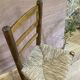 Pair of rustic-style vintage straw wood brutalist chairs