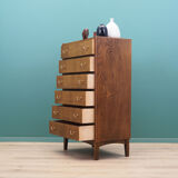Walnut chest of drawers, Danish design, 60s, made in Denmark