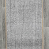3x10 White Black Turkish Runner Rug 92x310Cm