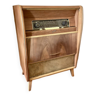 Meuble radio lecteur vinyles