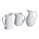 3 old French pitchers in white ceramic