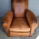 Club leather armchair art deco period 1940