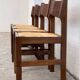Vintage 1960s solid elm straw chairs