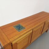 Vintage Maison Regain sideboard in solid elm from the 70s