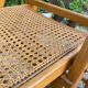 Lot de 3 chaises pliantes en bois et cannage