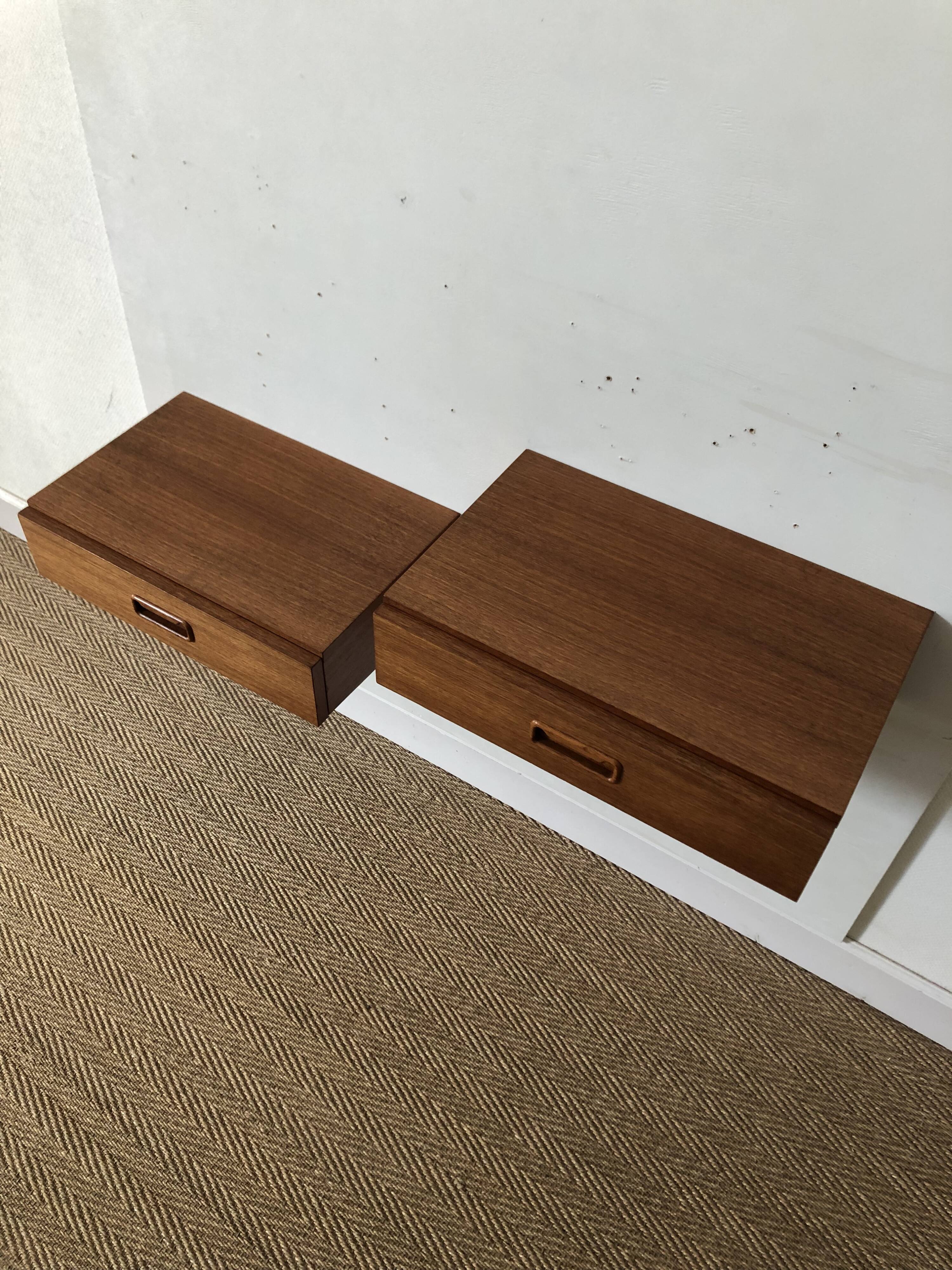 Pair of wall bedside tables