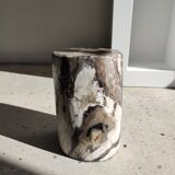 Side table in petrified wood