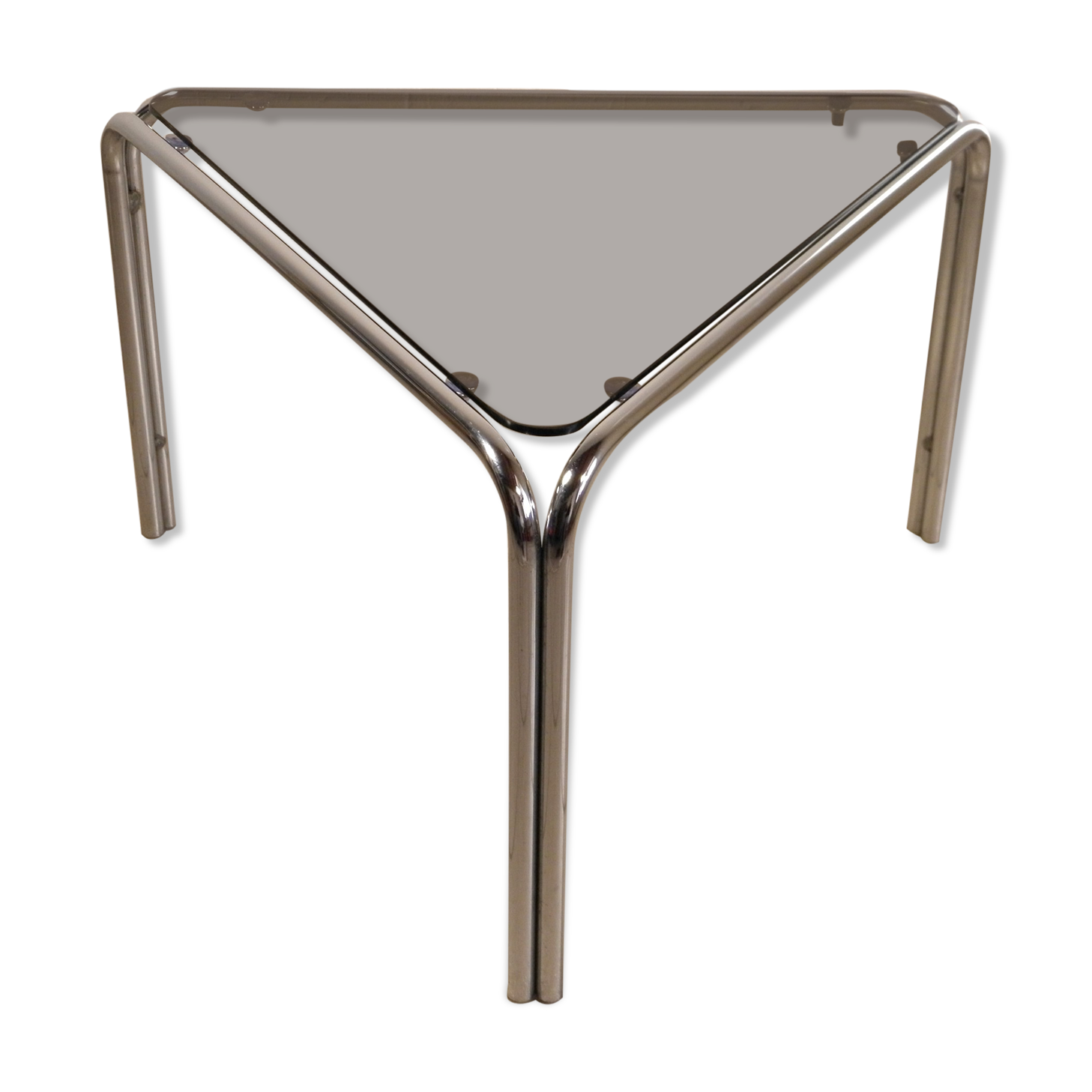 Coffee table chrome and glass 1970