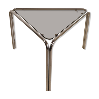 Coffee table chrome and glass 1970