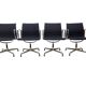 Set of 4 Vitra EA 108 chairs, black hopsak