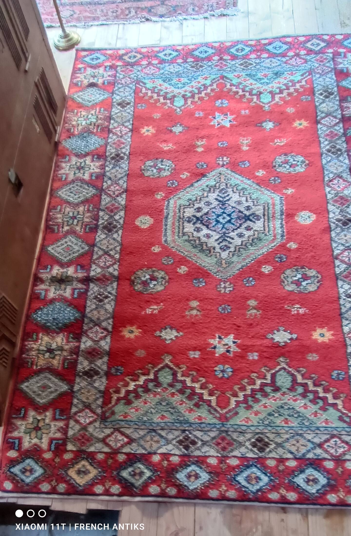 Tapis oriental de Rabbat Maroc, vintage des années 1970. Travail artisanal