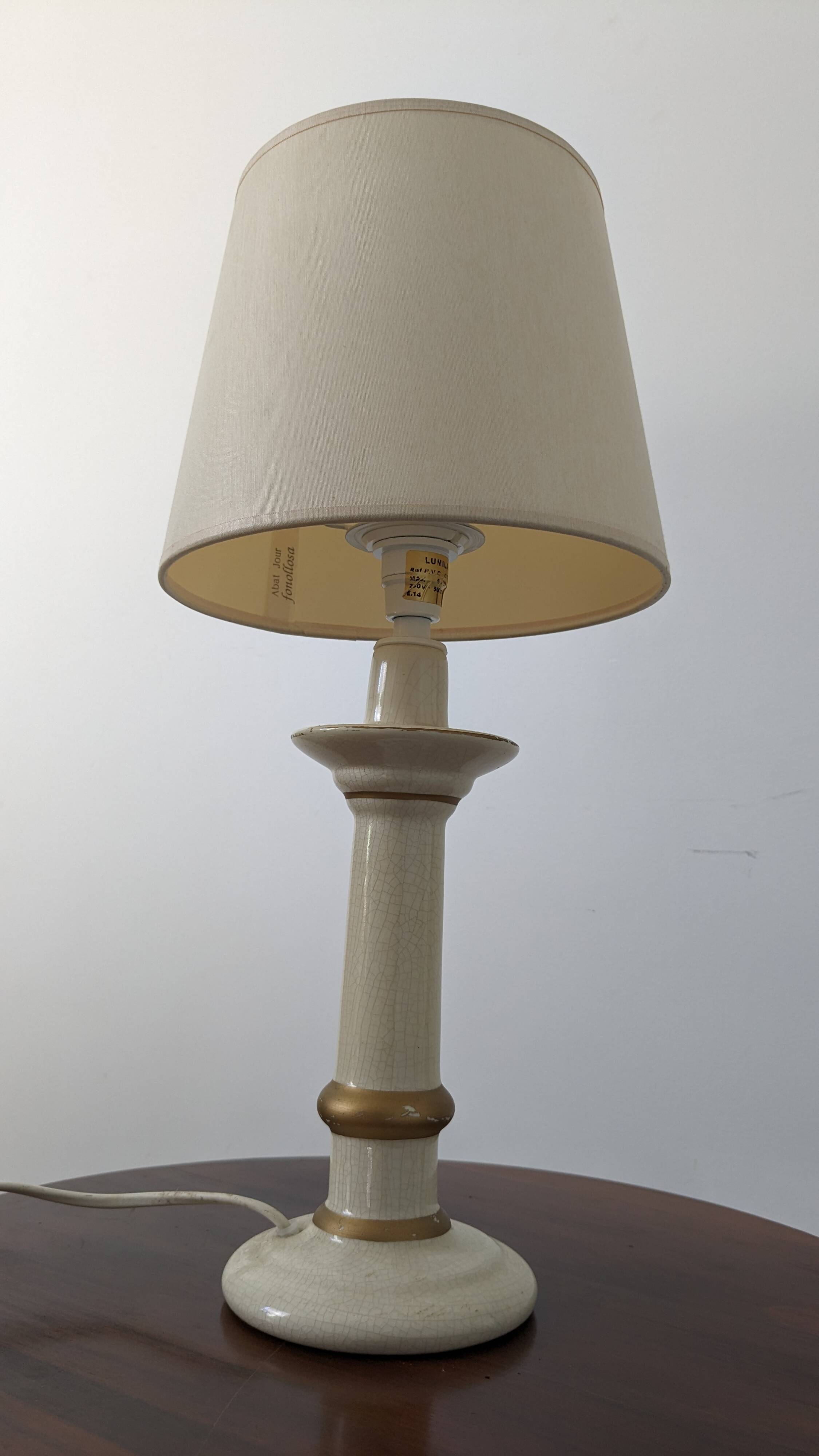 Lampe de salon en céramique craquelée