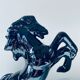Ceramic and opaline horse lamp