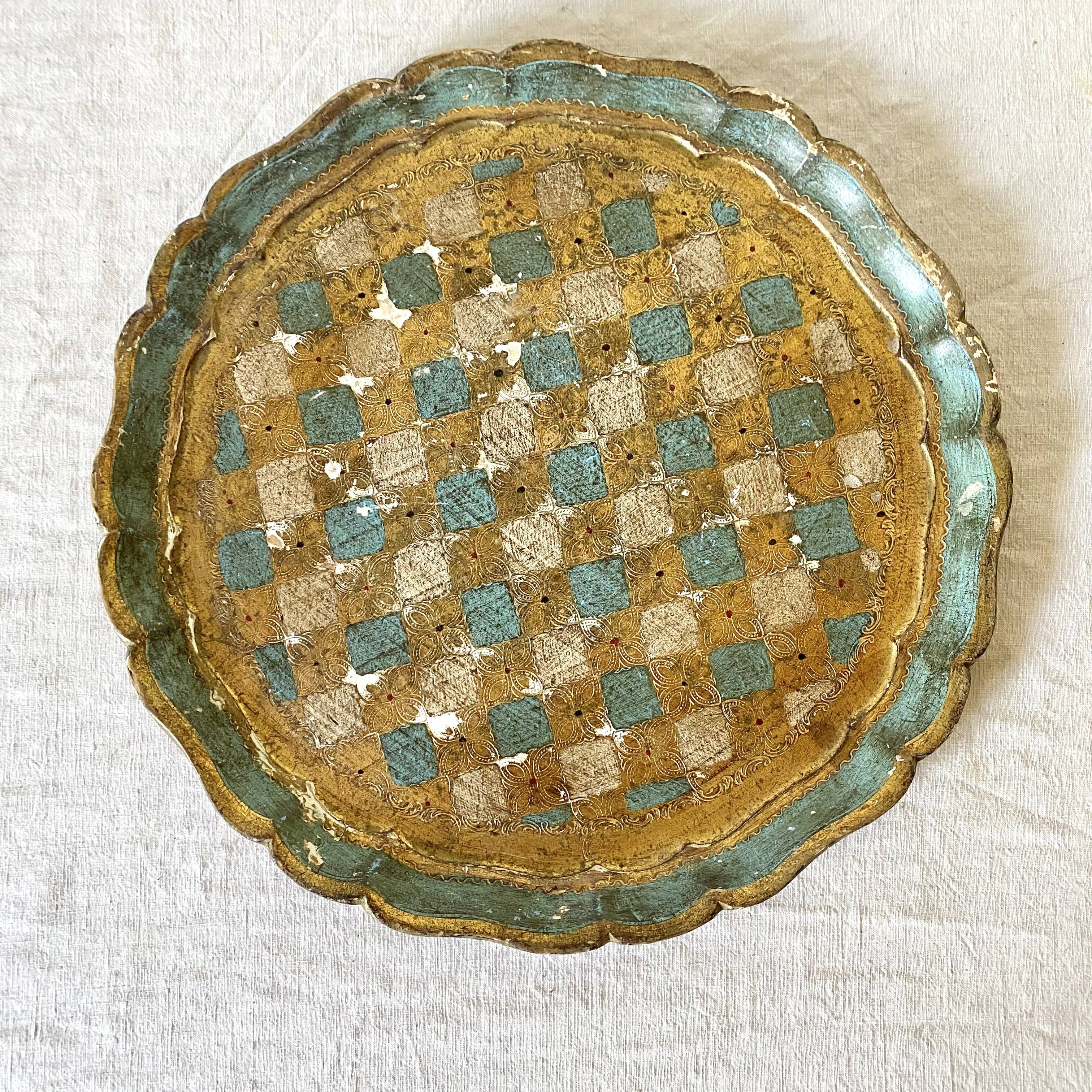 Florentine round tray Italy