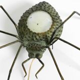 Beautiful Italian Mid Century Modern "Spider" wall lamp made of metal