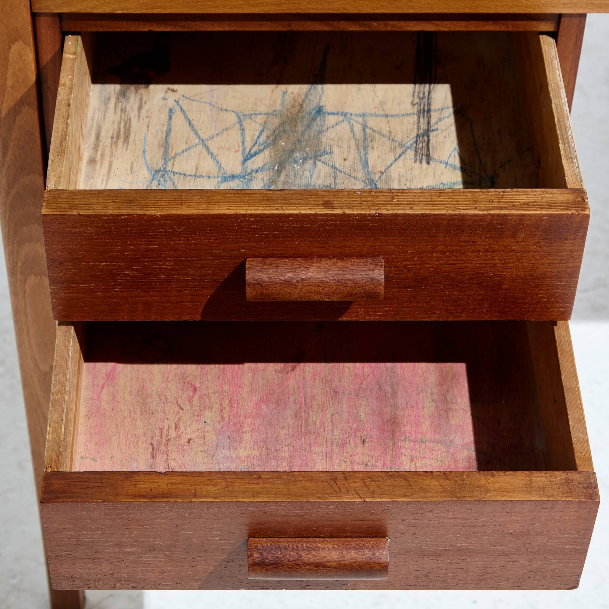 Restored teak and beech desk