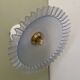 Applique abat-jour vintage en plastique bleu