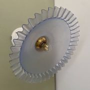 Applique abat-jour vintage en plastique bleu