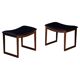 Tabourets Vintage en Teck, Danemark, 1960s, Set de 2