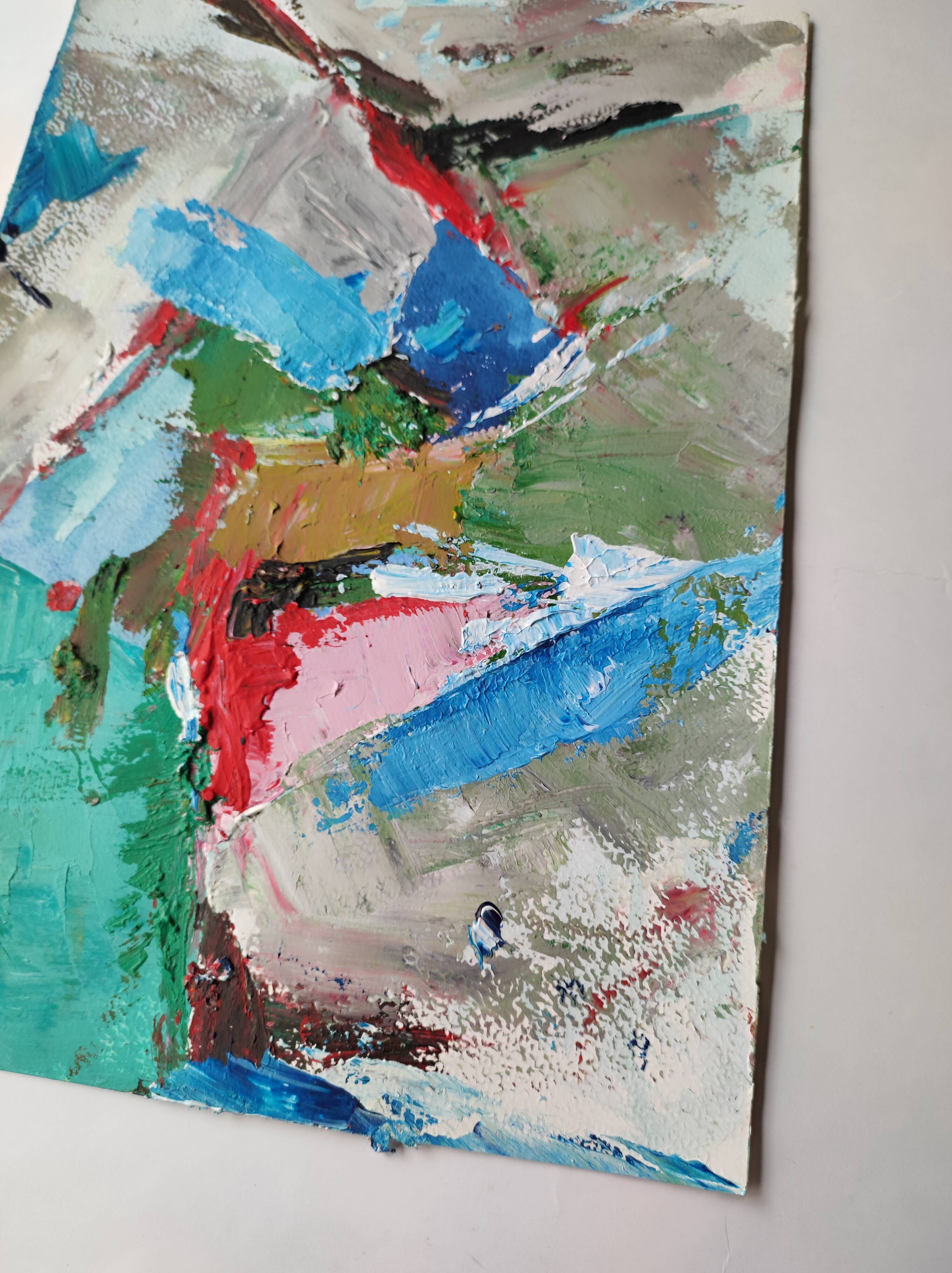 Original abstract painting Nicolas de Stael