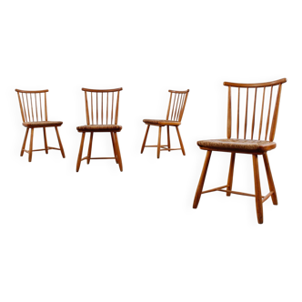 Vintage 4er Set Stühle Lambrecht WKS Mid Century 50er 60er