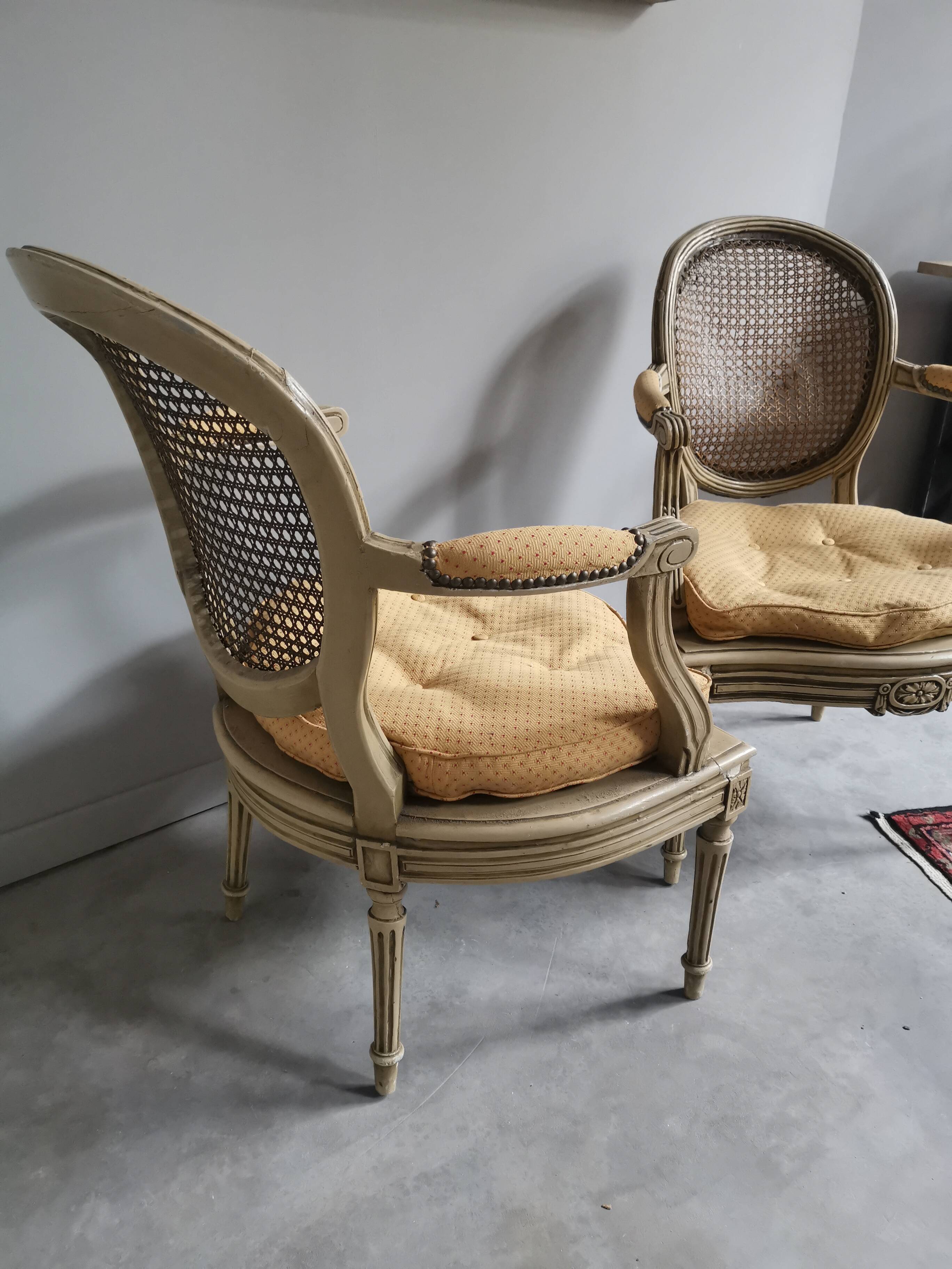 Pair of Louis XVI armchairs