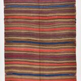 5x7 Rug For Living Room, Handwoven Vintage Kilim Rug, 140x214Cm