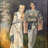 Tableau école Espagnole huile sur panneau époque XIXe signé