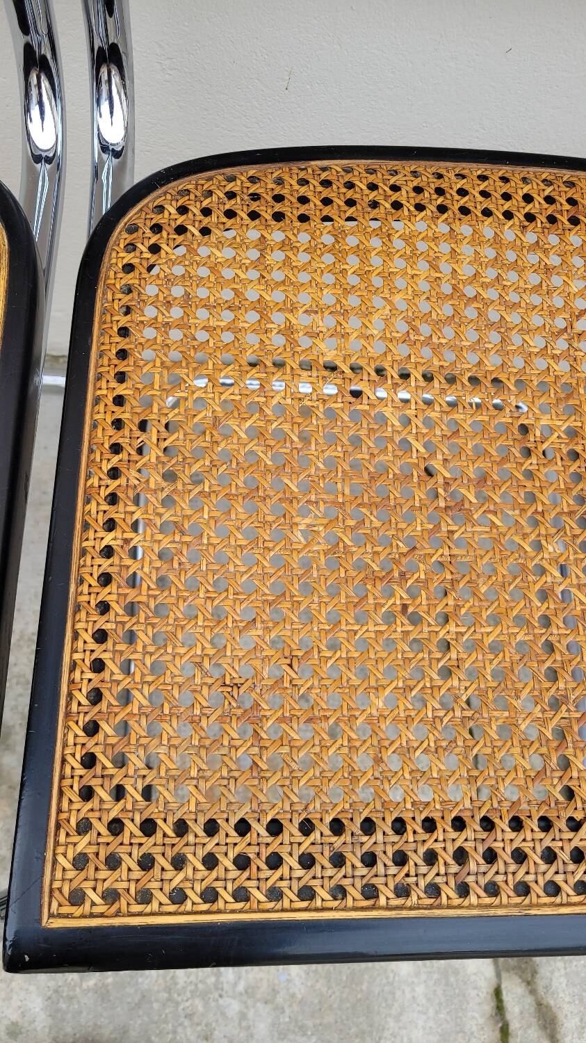 Set of 4 Marcel Breuer cesca black b32 chairs