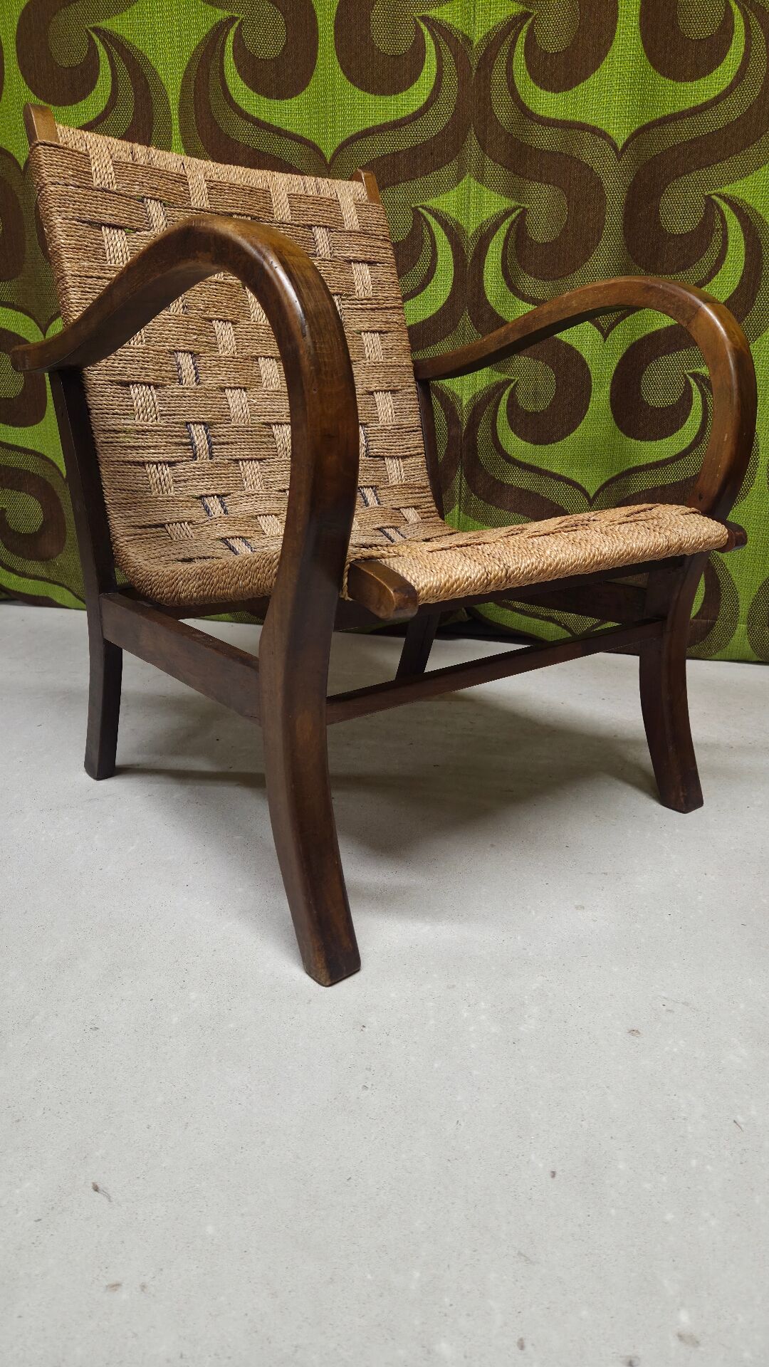 Erich Dieckmann Bauhaus Armchair cordage 1930