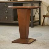 Guéridon en placage de sapelli art déco 1940’s