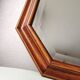 Vintage wooden mirror with 70s 80x40cm cut glass