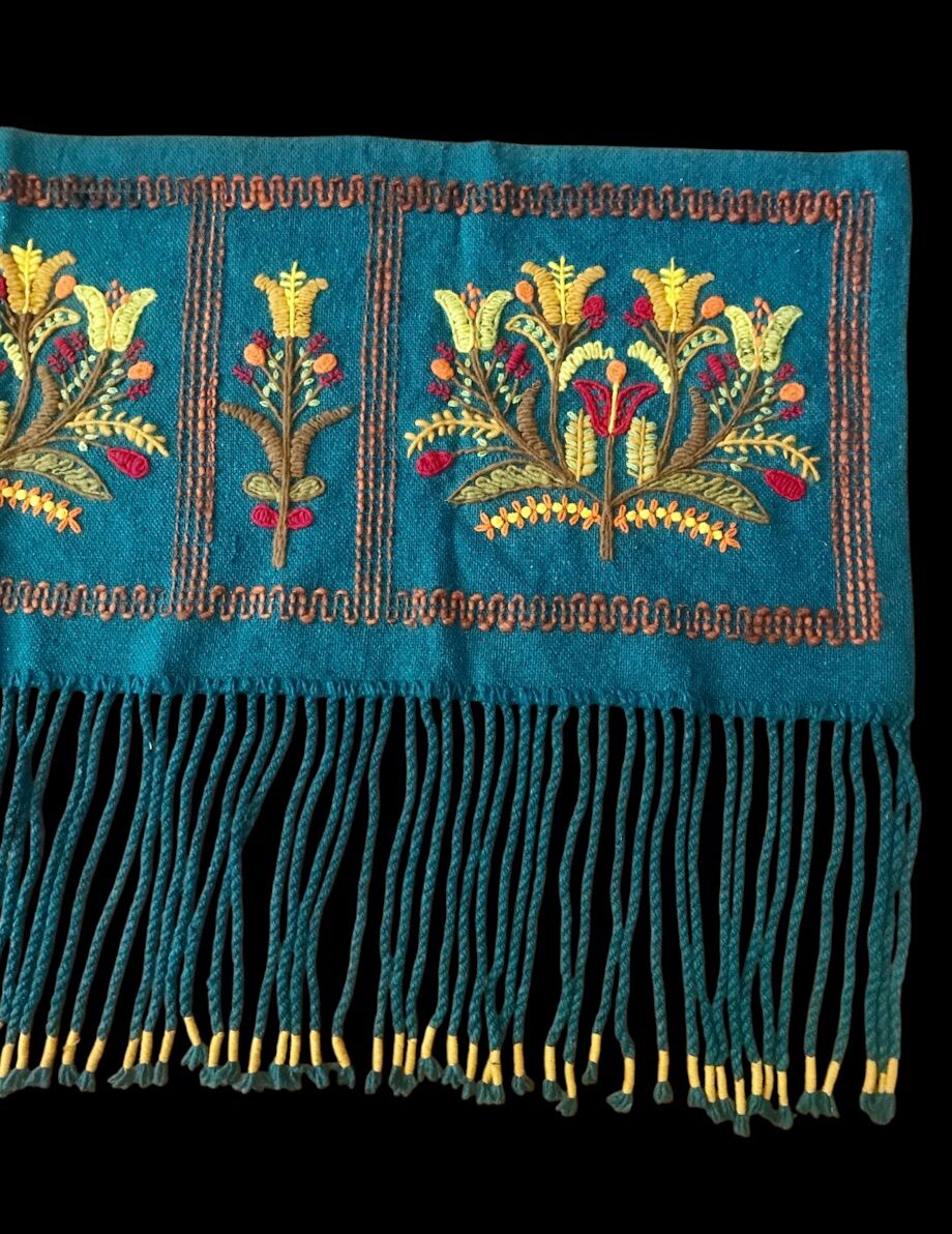 Very beautiful vintage Polish multicoloured wall tapestry 192 cm