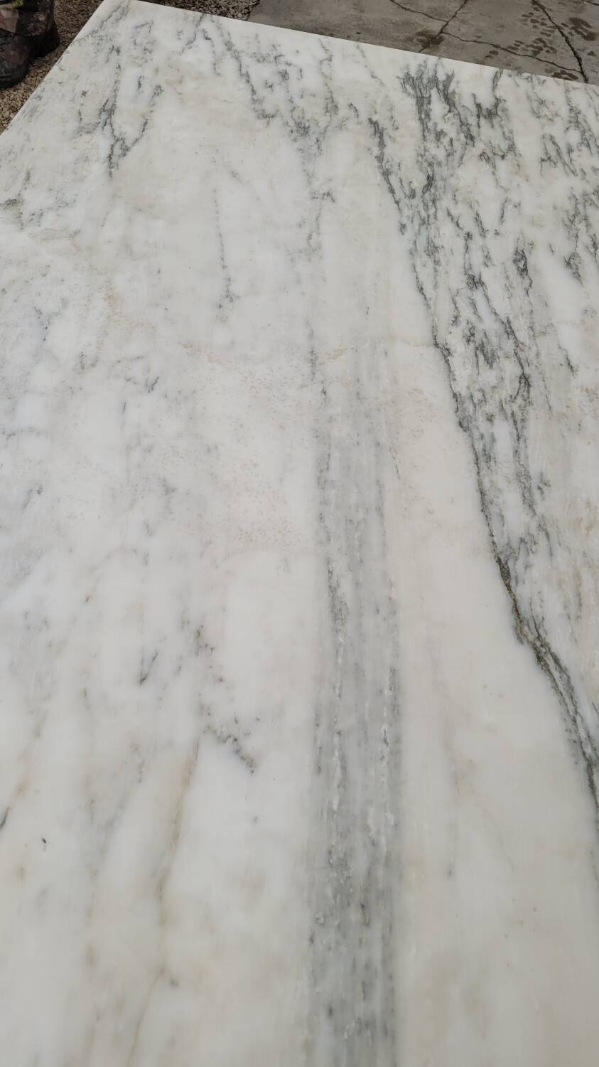 Marble and cast iron restaurant bistro table