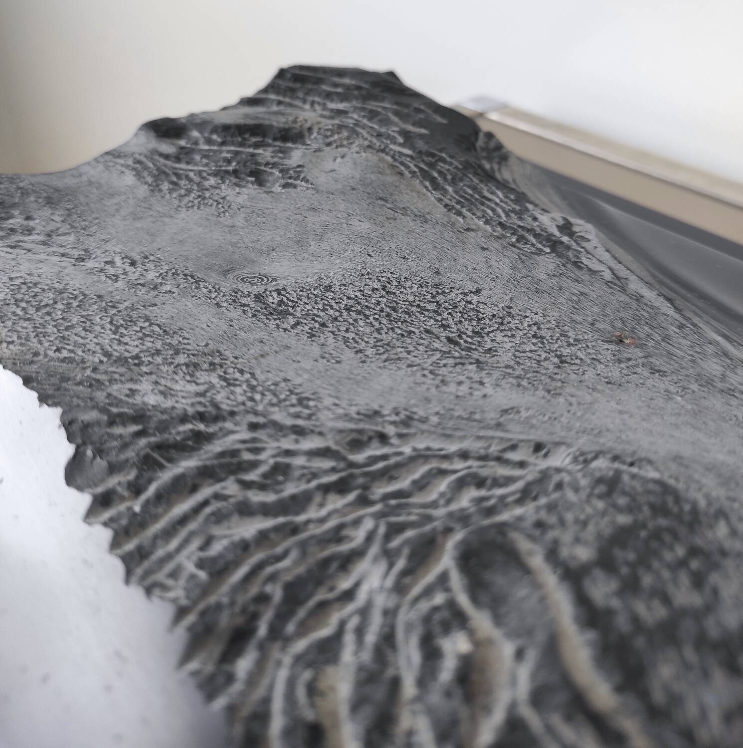 Black marble sculpture