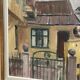Huile sur toile originale suédoise – « Rue urbaine » par Gunnar Svensson