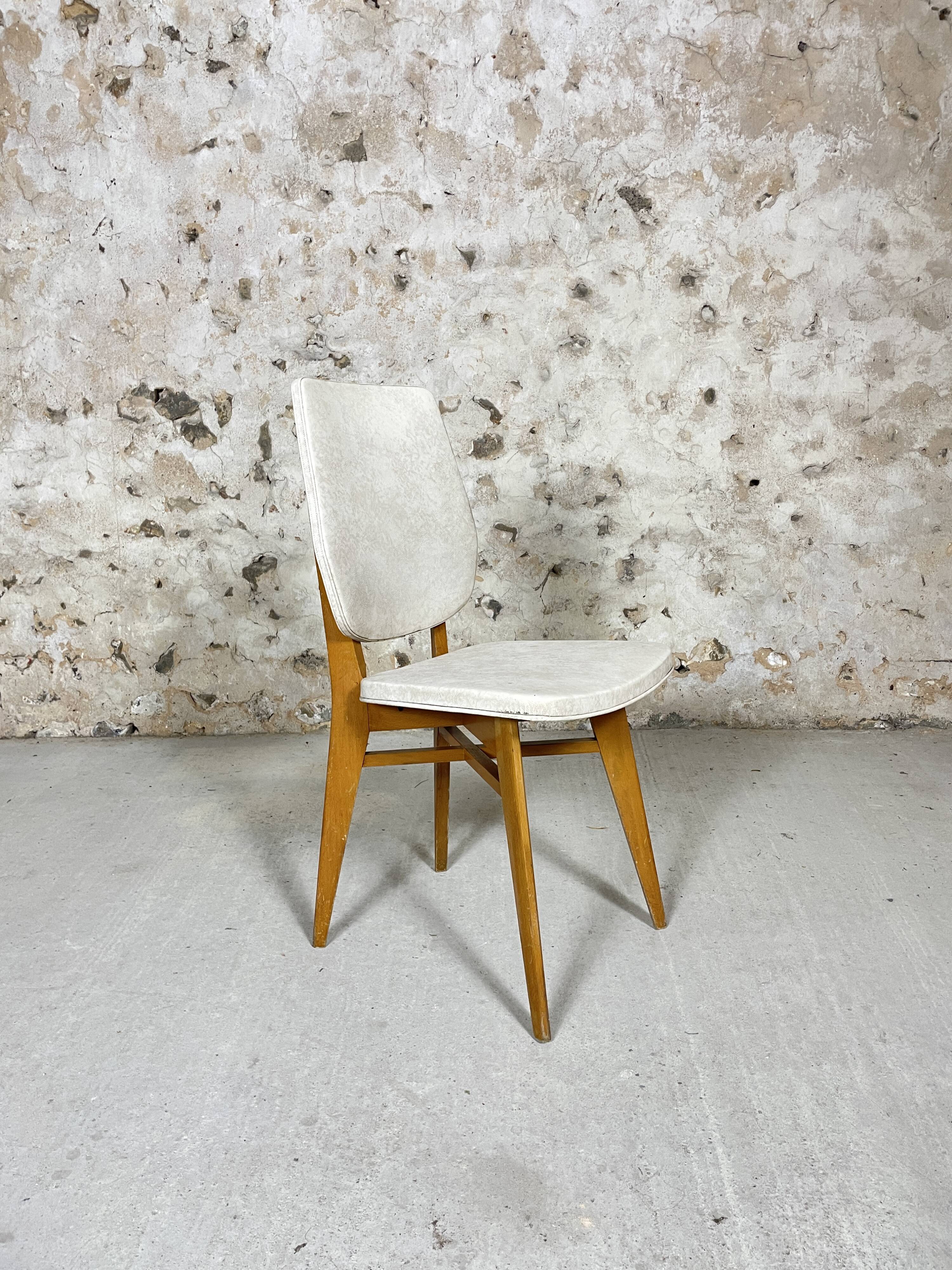 Chaises skaï blanc