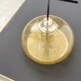 Blown glass paste pendant light, 1970s