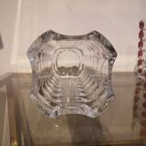 vase triangle verre taillé france J.G. Durand luminarc vintage 1970