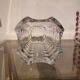 triangular vase cut glass France JG Durand Luminarc vintage 1970
