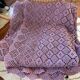 Vintage mauve lilac crocheted bedspread